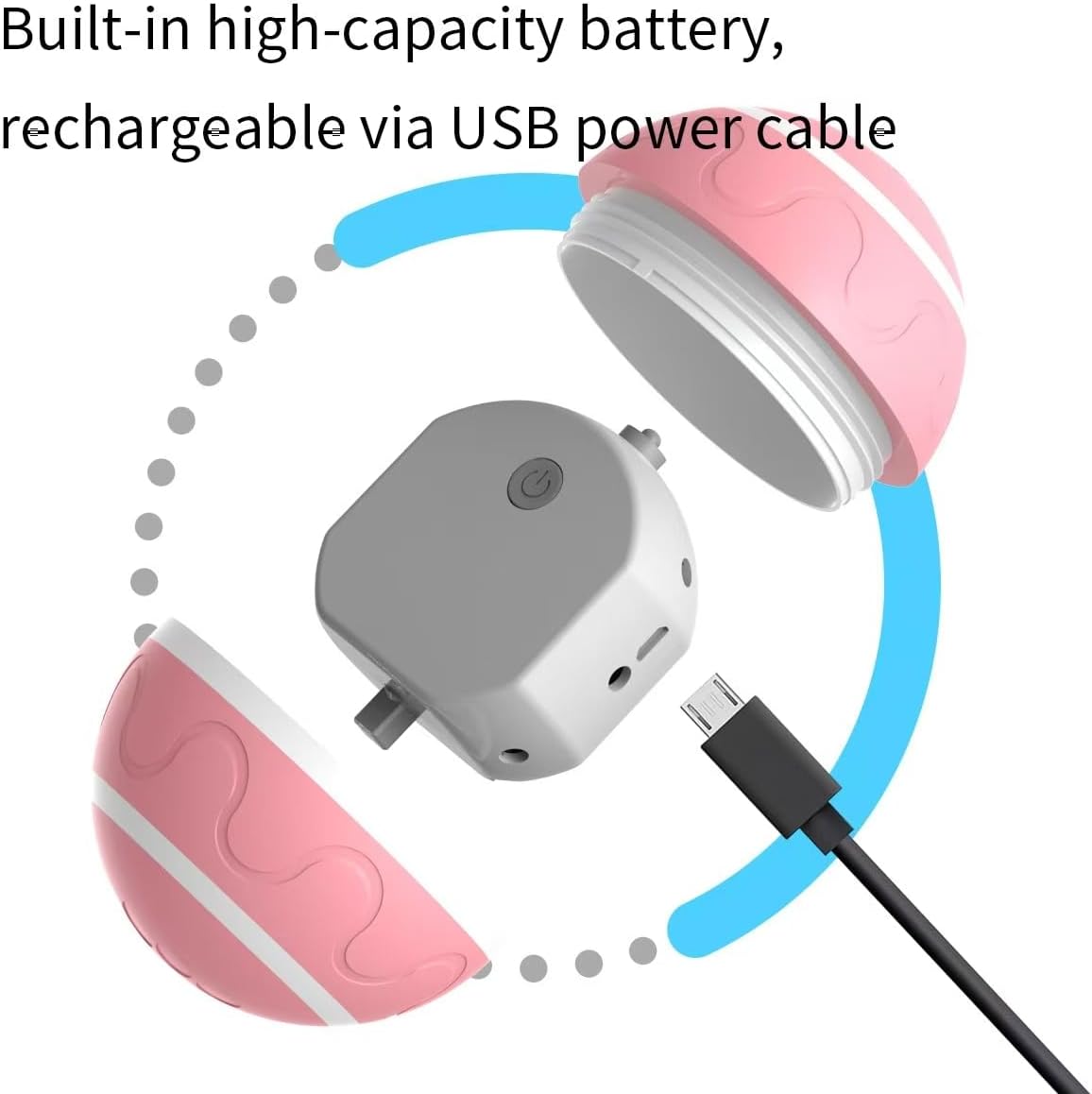 Remote Control Dog Toy, Moving Dog Ball, Dog Toys Interactive, Remote Control Peppy pet Ball for Dogs, has Two Modes, is The Best and Most Interesting Gift for Dogs (Orange Color)