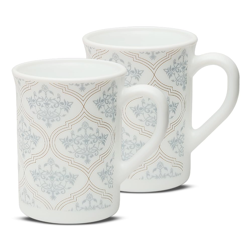 Larah by Borosil Sivas Grey Opalware Tea/Coffee Mug Set | 6 pcs Set, 100 ml Each | Microwave & Dishwasher Safe, Bone-Ash Free | Crockery Set Ideal for Daily Use & Gifting (B07QWYRLXR) Amazon Price History, Amazon Price Tracker