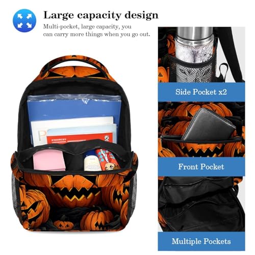 Sac à dos imprimé chat noir d'Halloween avec trousse assortie