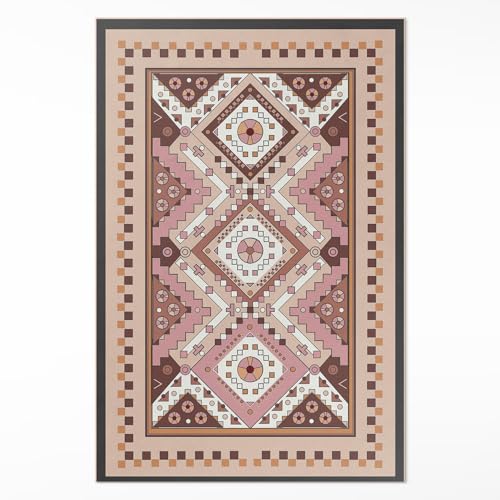 Tapis vinyle salon rectangle 100x150 résistant à la décoloration pour chambre