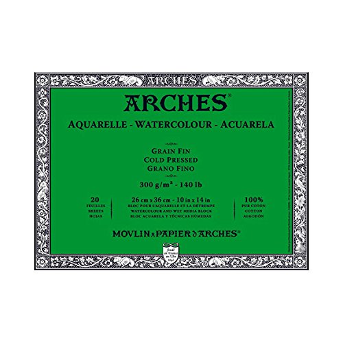 Image of Arches Watercolor Paper Block, Cold Press, 10 inch x 14 inch, 140 pound