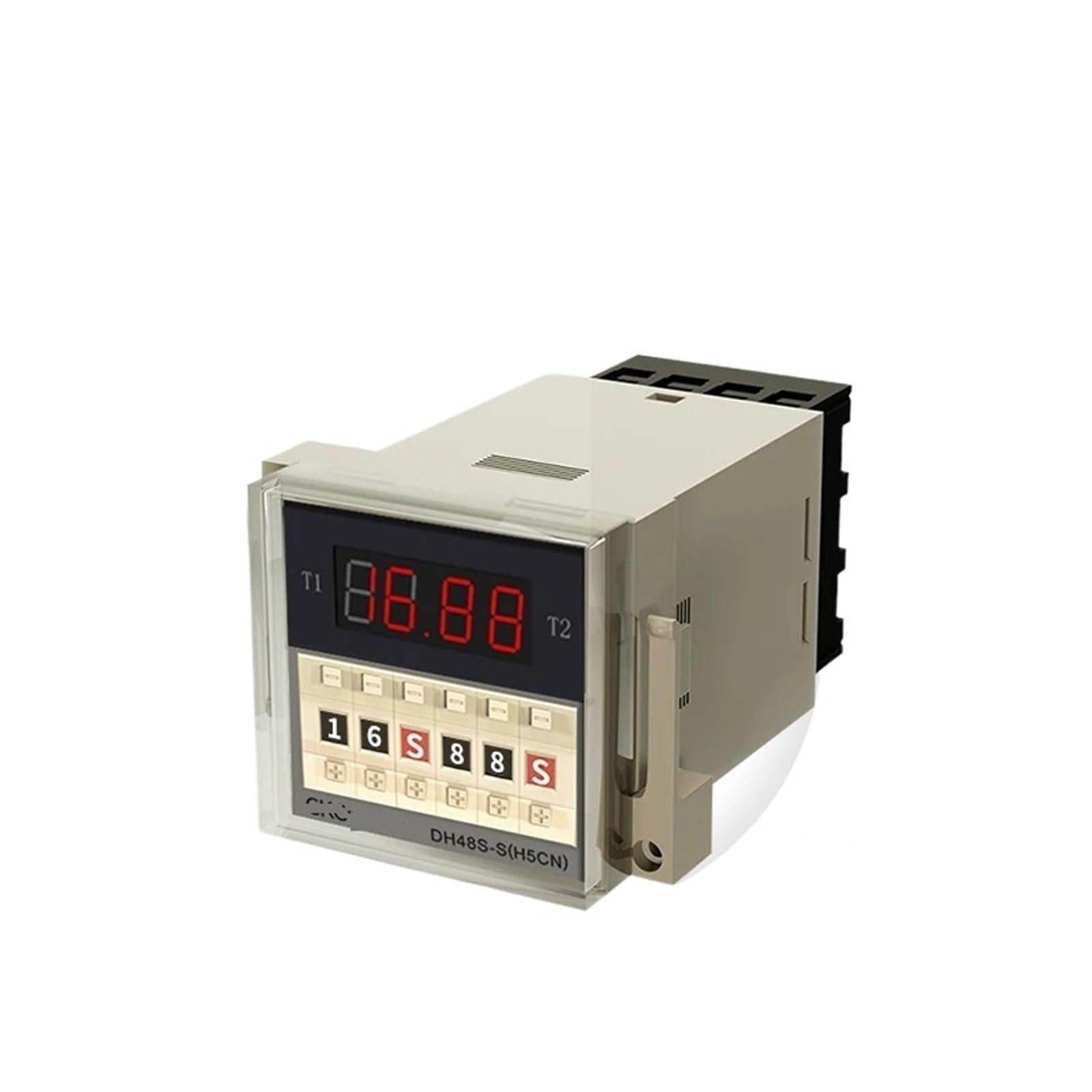 Minuteur programmable numérique DH48S double temporisation AC220V à écran LED - 7