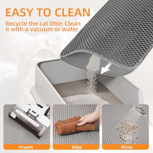 Image of Cat Litter Mat 47 inchx33 inch Urine-Proof XL Litter Mat for Litter Box Mat