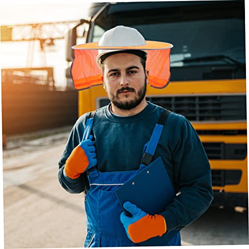 Villful Helmet Sunshade Sun Visor Outdoor Light Covers Reflective Visor Hard Hat Sun Shield Hard Hat Neck Shield Full Mesh Neck Sun Shield Sun Shade For Hard Hat Hard Hat Sun Shade Orange #TOP6