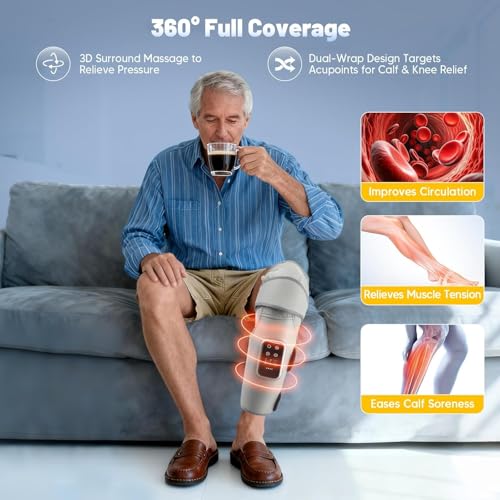 Image of Arcanine Leg Compression Massager with Heat, Circulation,Air Compression Legs Massager with 3 Modes 3 Intensities and Adjustable,Great Gifts for Mom & Dad.
