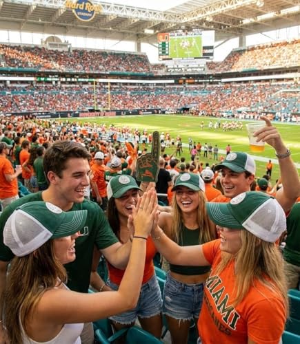 Gorra Ajustable Miami Hurricanes Verde/Blanco miniatura 3