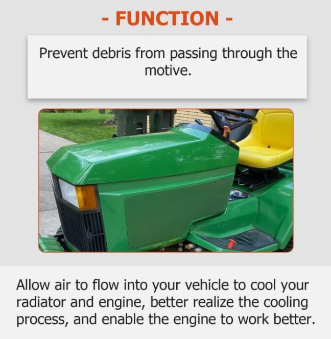 for 415 425 445 455 Lawn Mower Front Upper Hood Replacement #AM128986, Replacement for John Deere OEM