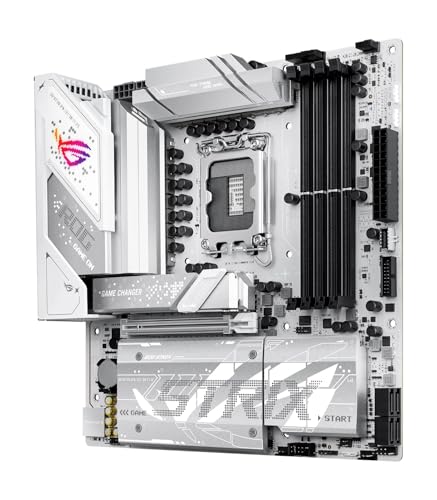 ROG Strix B860-G Gaming WiFi, Scheda Madre Intel mATX, 14+1+2+1 Fasi di Alimentazione, Slot DDR5, PCIe 5.0, Adatta per PC AI-Advanced, 4 Slot M.2, WiFi 7, AI Networking II, Aura Sync RGB, Bianca - Scheda madre - Immagine 2