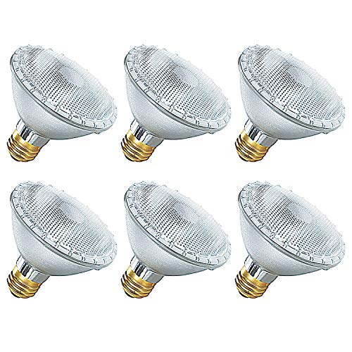 Luxrite LR20623 (6-Pack) PAR30 Eco Halogen Short Neck Light Bulb, 60 Watt (75w Replacement) Dimmable, 40° Flood Beam Spread, 2900K, 1080 Lumens E26 Base, for Indoor/Outdoor use.