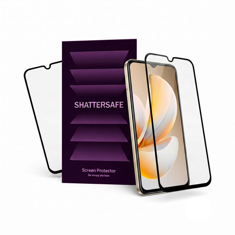 Image of Oleophobic Tempered Glass Screen Protector Compatible For Realme Narzo 80 Lite 4G [Pack of 2]. Edge To Edge Full Screen Protection With Easy Installation Kit & Case Friendly Fit.