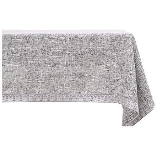 Nappe de style européen en coton et lin de haute qualité couleur unie pour table de cuisine