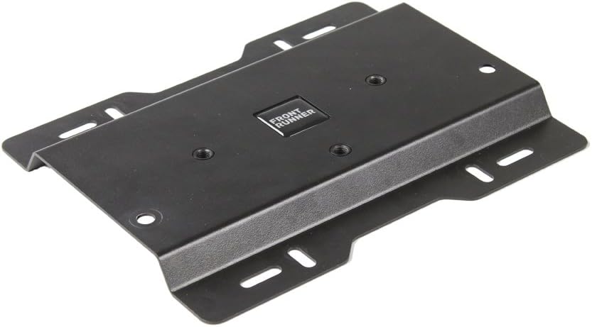 Front Runner Recovery Device Mounting Kit installed on a roof rack, securing two MAXTRAX style recovery boards using eye nuts.