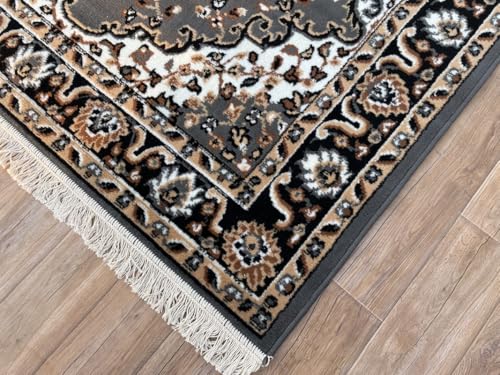 Image of TTC THREAD & TEXTURE CARPET Traditional Comfort: Power-Loomed Carpets for Living Room- Every Space Area Rug Color Grey Size 6x8 Feet (180x235cm)