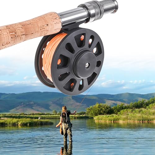 Fly Fishing Reel, GLA 7/8 Fly Fishing Reel with Line Left/Right Hand and the Required Fishing Lines, Fisherman Accessory, Fly Fishing Wheel with Fishing Line (Orange GLA7/8) - Image 6