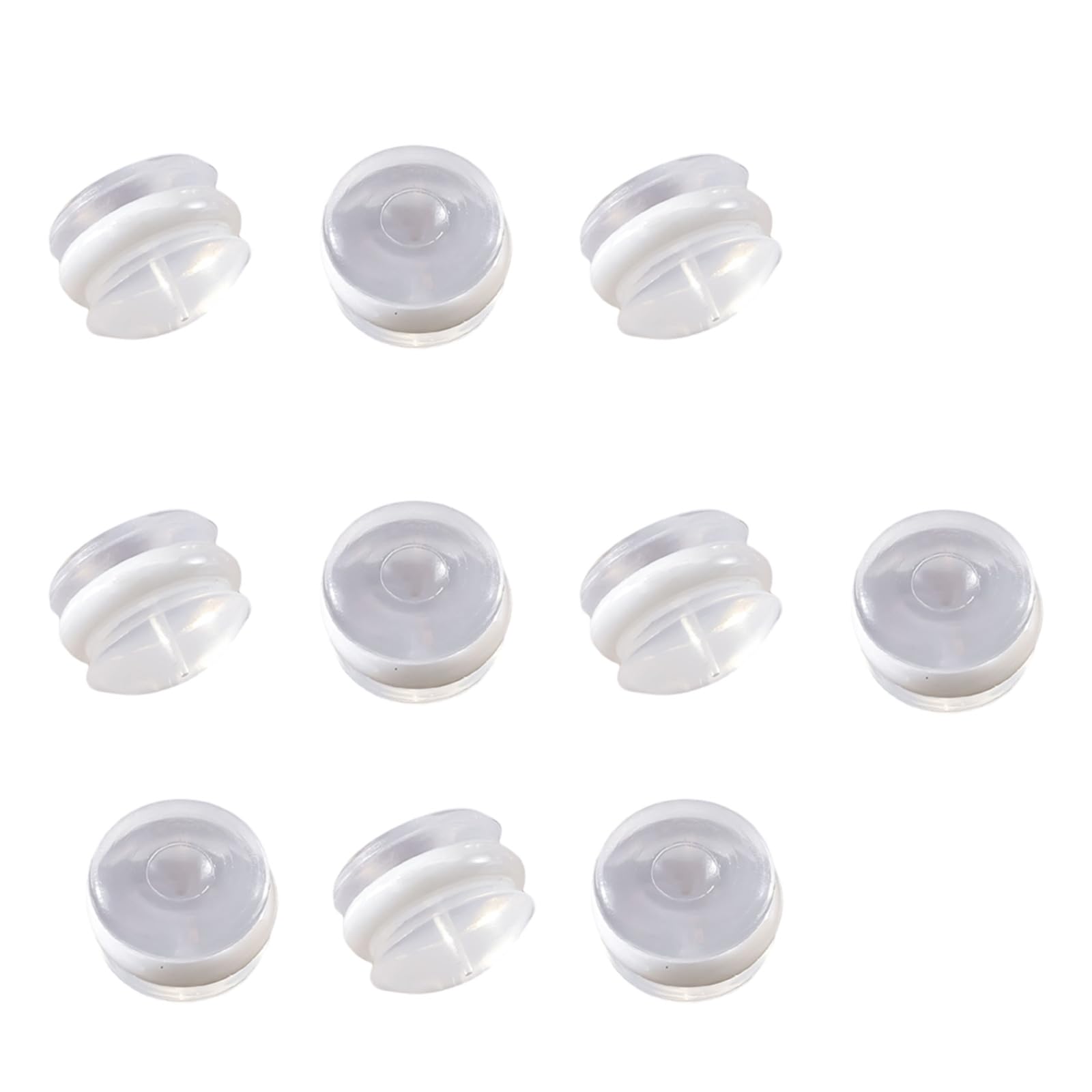 Maxtonser Ear Plugs Silicone Ceramic Materials Secure Locking Hypoallergenically Lightweight Earring Backs For Sensitive Ears
