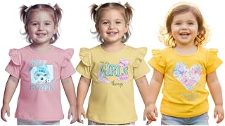 KETI MINI Girls Half Sleeves Regular Fit Cotton T-Shirt Price In India