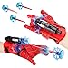 Juego de 2 Spider Launcher Glove, Lanzador Glove de Héroes , Guantes Niño Lanza Telarañas Launcher Glove,Juguetes Educativos Divertidos,para Launcher Glove Infantiles para Fiestas de Cosplay (Roja)