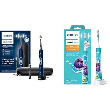 Philips Sonicare ProtectiveClean 6500 Rechargeable Electric Power Toothbrush & for Kids 3+ Bluetooth Connected Rechargeable Electric Power Toothbrush