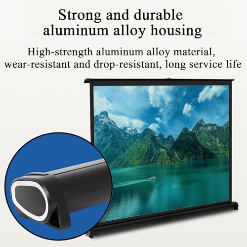 Pantalla de proyección portátil de plegado rápido con patas y bolsa de transporte, pantalla de proyección interior y exterior 4K 4:3/16:9 HD para cine en casa, sin arrugas y plegable (30in/4:3) miniatura 6