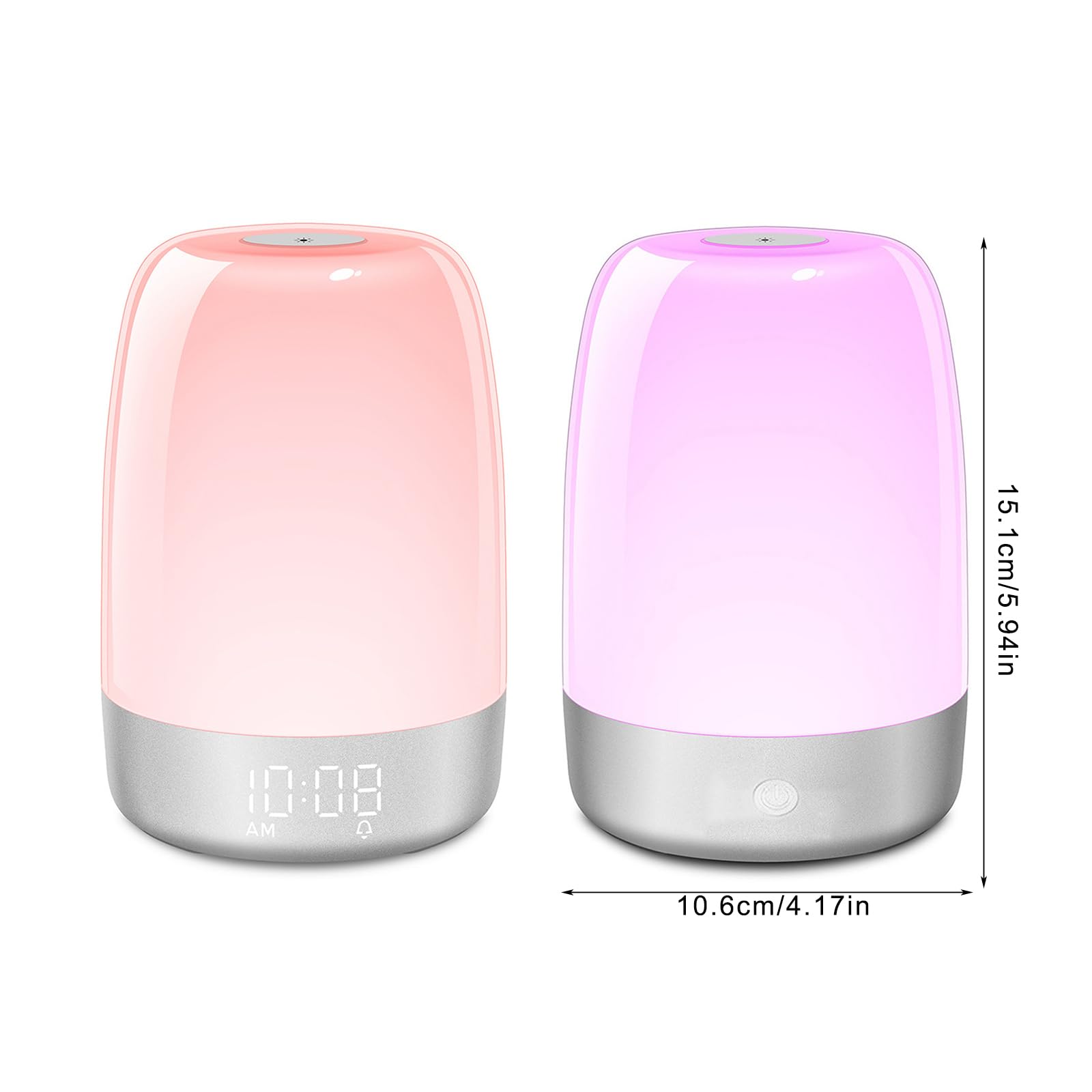 Luz de alarma para 2 en 1 con iluminación al amanecer simulada