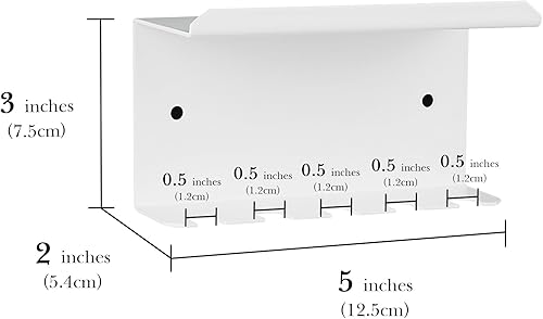 Miniatura 2 de Linkidea Soporte para cepillo de dientes montado en la pared para ducha, autoadhesivo de aluminio, 5 ranuras, cepillo de dientes y pasta de dientes,