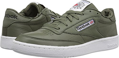 Image of Reebok Men's Club C 85 SO Fashion Sneaker, Hunter Green /Primal Red /Black /White /Vital Blu, 9 M US