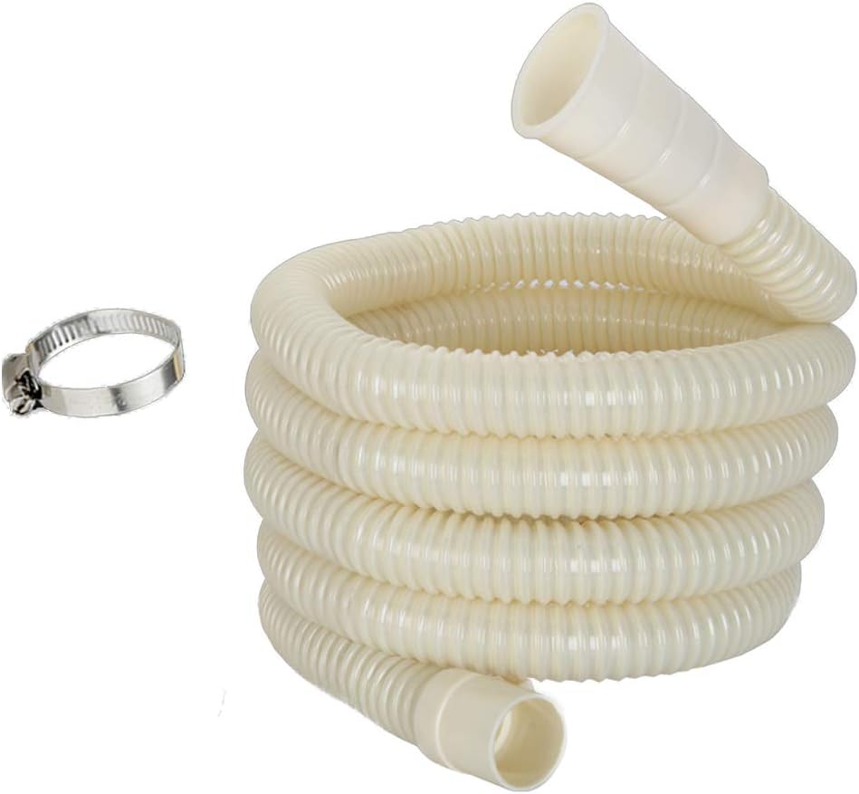 Home-organizer Tech Washing Machine Drain Discharge Hose Extension Kit, Universal Fit All Drain Hose/BONUS: 1*Hose Clam (30 FT)