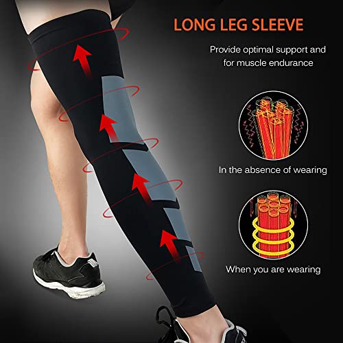 Image of Generic 1pc Full Leg Knee Sleeve Men Women Long Leg Sleeve Protective Leg Brace for Sport Basketball Cycling Football |