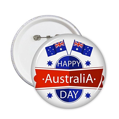 Badge rond Drapeau Australie : lot de 5 broches 25mm pour décoration de vêtements et fête nationale
