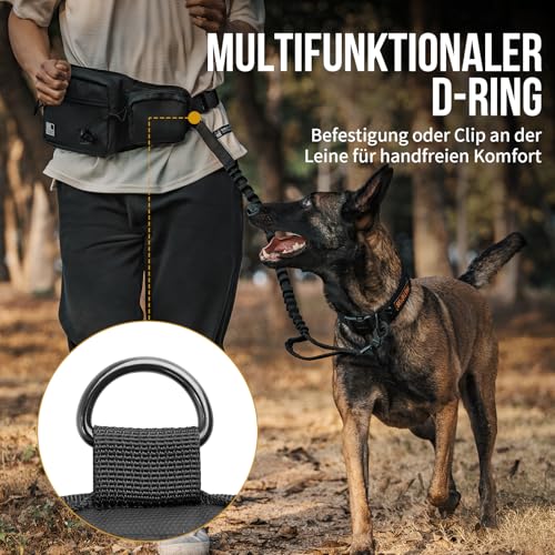 OneTigris Leckerlitasche für Hunde, Große Bauchtasche Hundetraining, Gassi Tasche Hund mit Magnetverschluss und Inklusive Kotbeutelspender, mit Herausnehmbarer Leckerlibeutel, für Taktisches Training