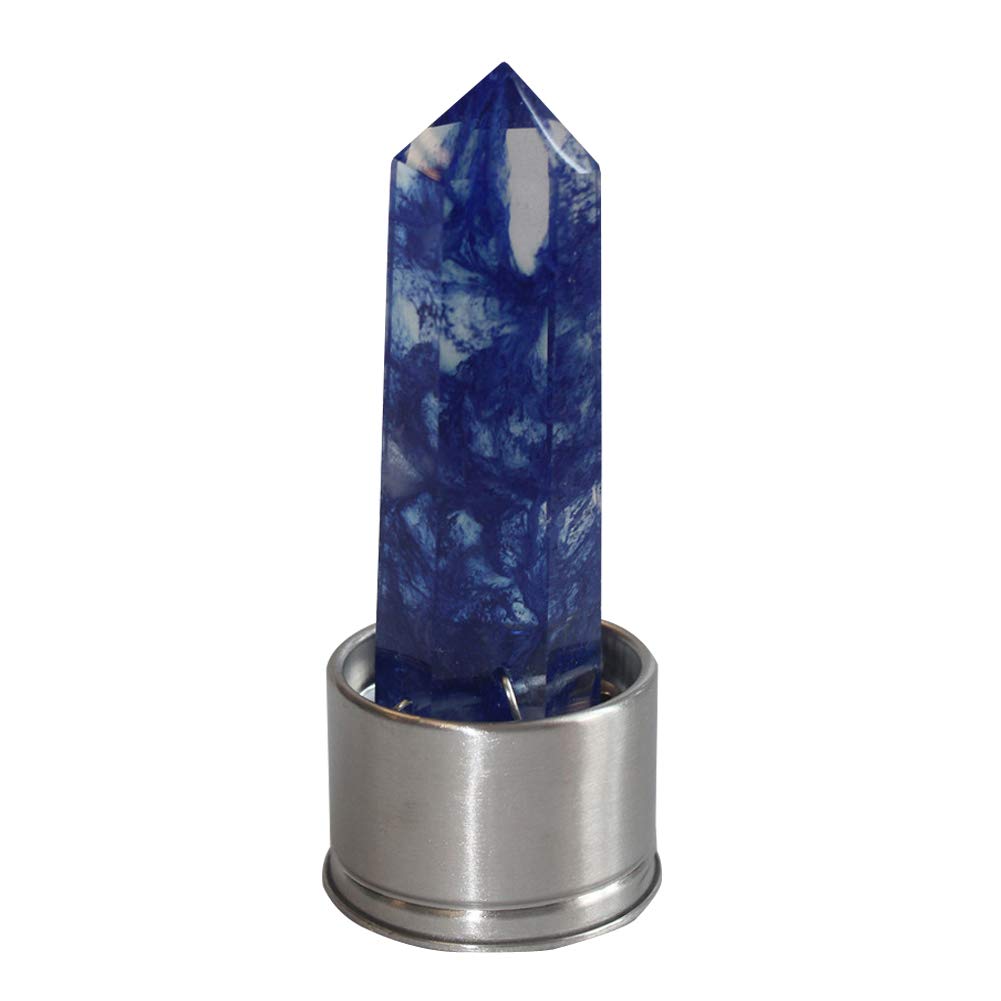 Aliyao Natural Crystal Water Bottle Healing Crystal Quartz BPA-Free Glass Water Bottle Leak Proof Gemstone Cup 550ml