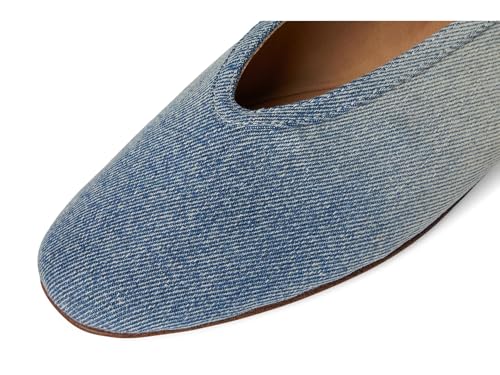 Steve Madden Women's Leni Ballet Flat, Denim Fabric, 7