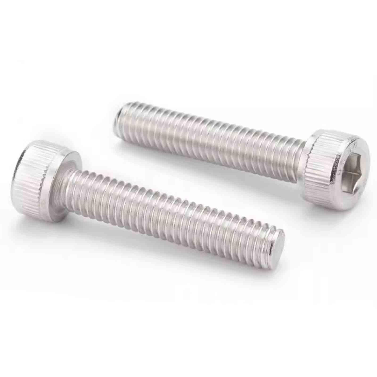 Śruba 50 szt. Śruby z łbem sześciokątnym ze stali nierdzewnej M5 304, w pełni gwintowane, kształt długości 6 mm - 22 mm (M5 x 8 mm)
