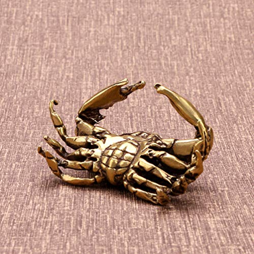 Figura de cangrejo de latón para decoración del hogar miniatura 3