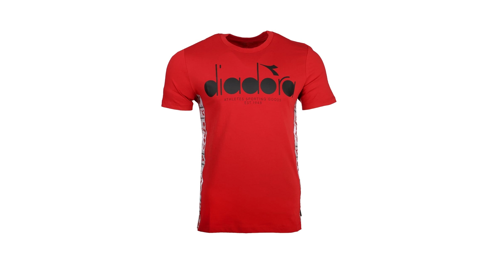 Diadora Men's 5Palle Offside Cotton T-Shirt, Black/Red