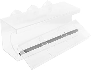 YARNOW 1 Set Bird Feeder Window Acrylic Bird Feeder Window Bird Feeders for outside Food Dispenser Clear Bird Feeder Bird Cage Feeder Bird Window Feeder Window Mounted Bird Feeder Sucker