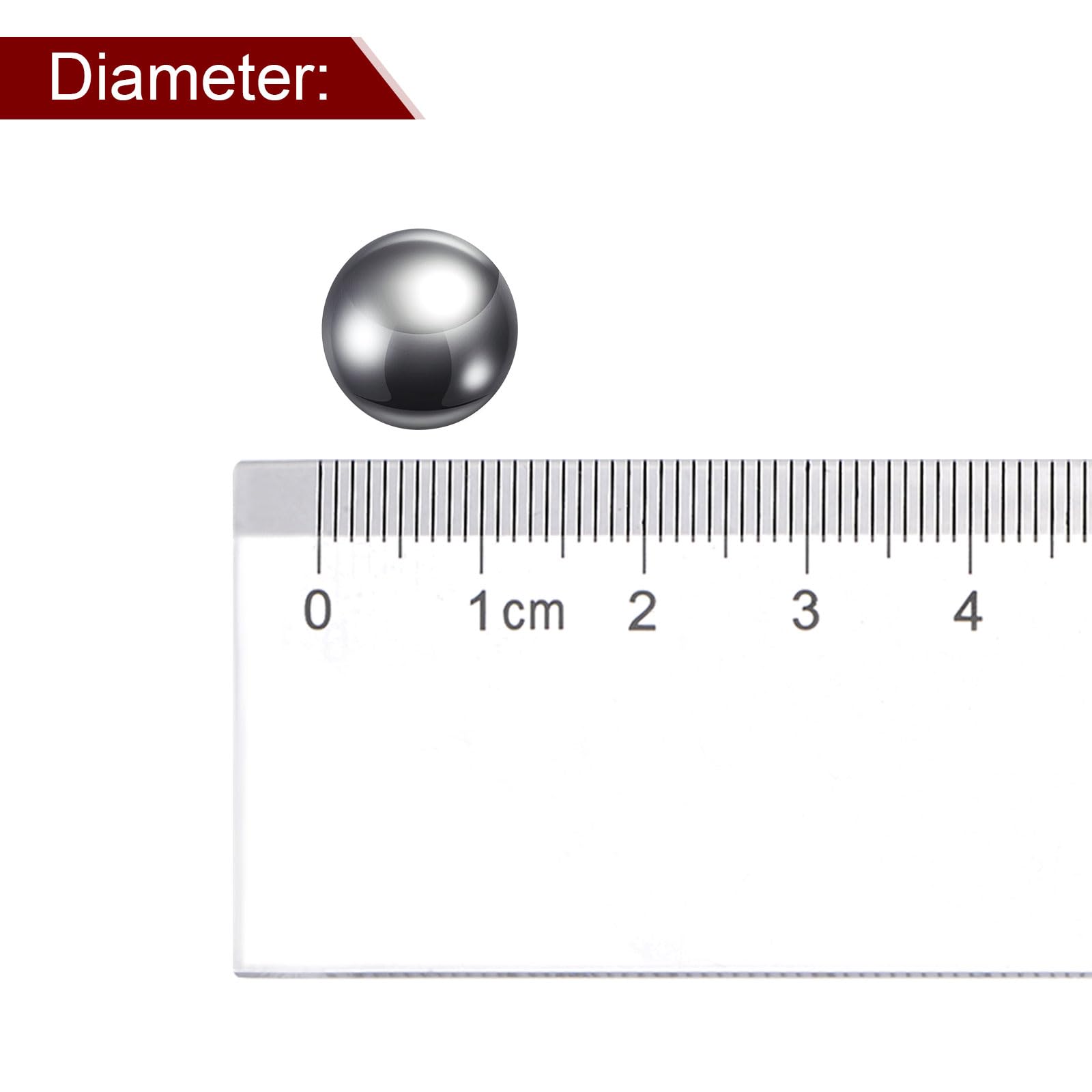 Sourcing Map 2pcs Précision Billes 28mm Diamètre G10 Chrome