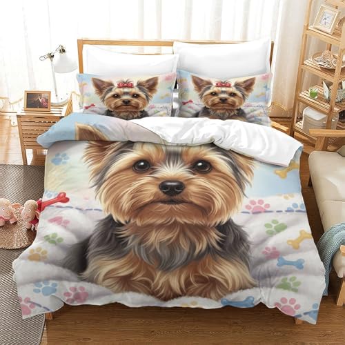 Housse de couette respirante 220x240 en microfibre sans repassage avec fermeture éclair