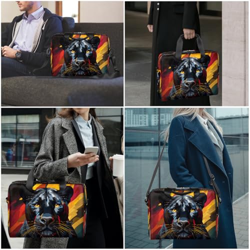 Bolso para Laptop Unisex 15.6-16 Pulgadas Negro Leopardo miniatura 2