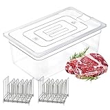 Zertylre Sous Vide Garbehälter,Niedertemperatur-Slow Cooker mit Deckel, Fassungsvermögen 25 Liter mit Deckel und Tablett zum Garen vieler Marken von Steaks, Beefsteaks