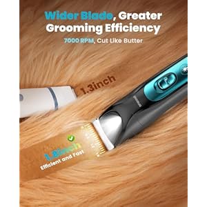 Oneisall silent dog clippers for grooming led light dog paw trimmer dog nail grinder rechargeable 2000mah dog grooming clippers cordless dog hair trimmer electric dog trimmer for small dog large dog  urban country home decor