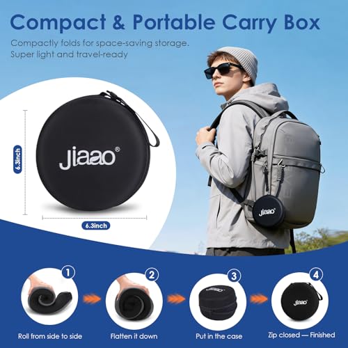 Image of jiaao Travel Pillow Memory Foam Neck Pillow for Airplanes with Adjustable Neck Support, Includes Eye Mask, Earplugs & Storage Bag - Perfect for Flights, Road Trips, and Trains