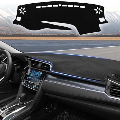 YYCKE Dash Cover Mat Custom Fit for 2014-2019 Toyota Highlander Accessories Dashboard Pad Carpet Protector