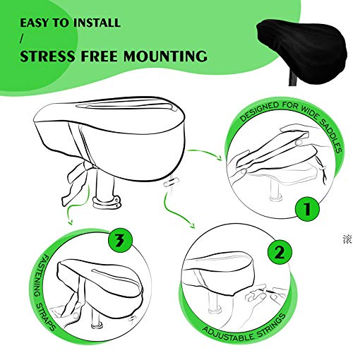 image for TCheung Child Bike Seat Cushion Cover - Extra Soft Gel Bicycle Seat- w