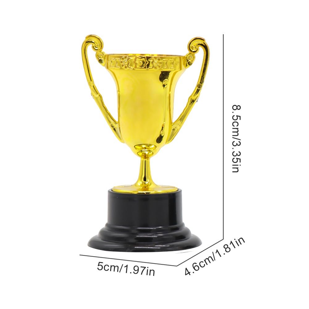 1 mini trofeo sfuso per bambini, oro premio trofeo tazze di plastica oro piccole tazze trofeo premio d'oro coppa per premi puntelli competizioni sportive per bomboniere riempitivi sacchetti