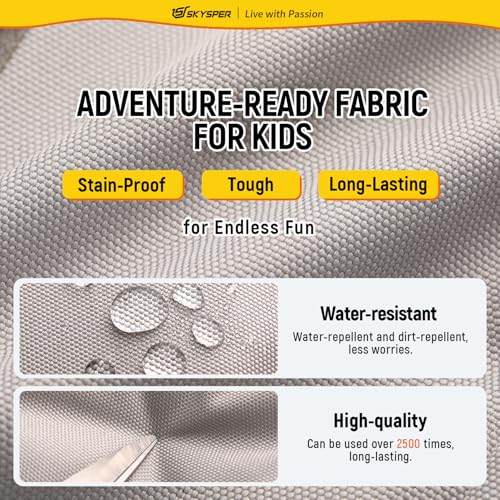 SKYSPER Kids Backpack - 18L School Backpacks Girls Multi-compartment Travel Bags Boys Bookbag Teen with DIY Sticker4