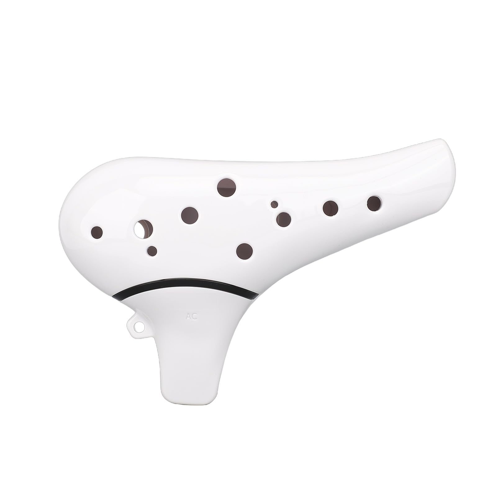 Keenso Ocarina, 12-otworowy Alto C Ocarina Ceramic Flute Instrument z żywicy ABS z Gładkim Ustnikiem Dmuchającym dla Początkujących i Profesjonalnych Graczy (WHITE)