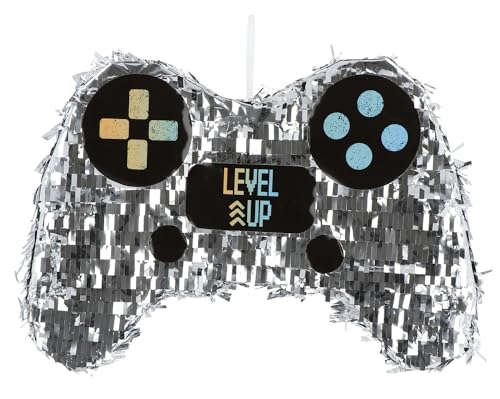 Folat 24972 Decoração de festa de videojogos - ananás - subir de nível - 31 x 45 x 10 cm - decorações para festas de jogos de aniversário Gaming