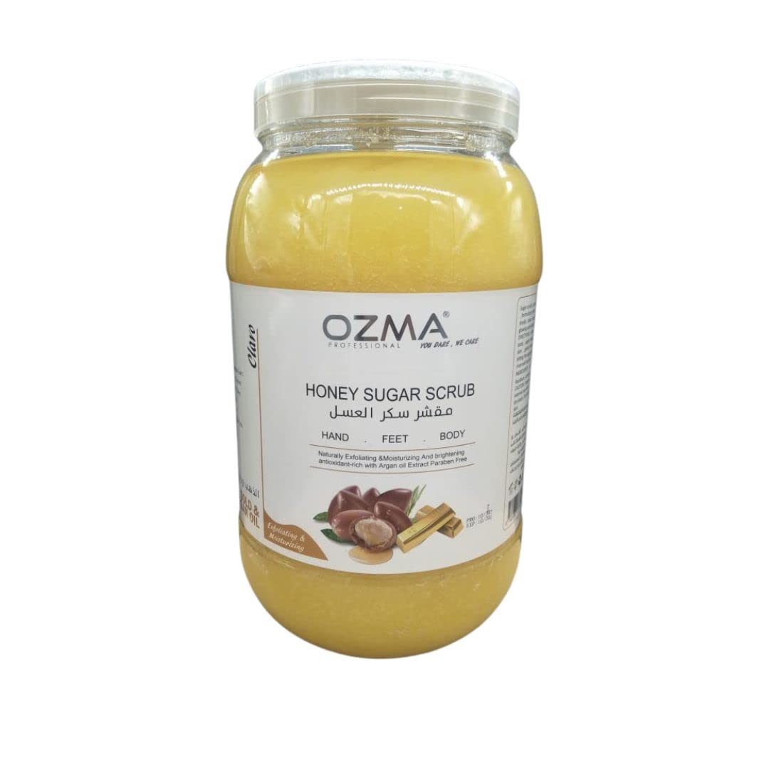 ozma Professional Clavo Smooth Honey Sugar Scrubs With Argan and Gold extract For Radiant Glowing Skin 5 KG