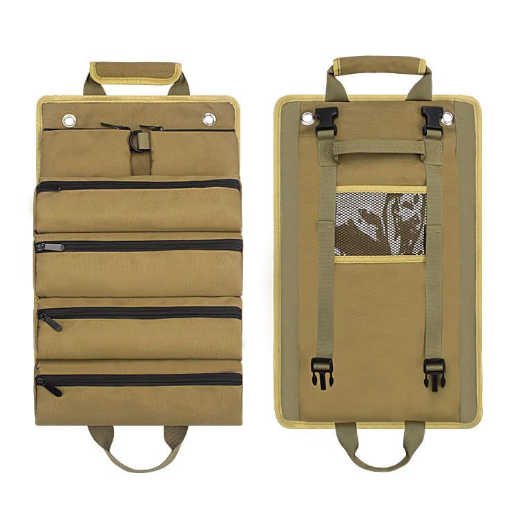 zalati Tool Bag Roll Pouch Wrench Organizer with 2 Detachable + 4 Big Pocket for Electrician Carpenter or Mechanic Worker Easy to Carry - Image 2